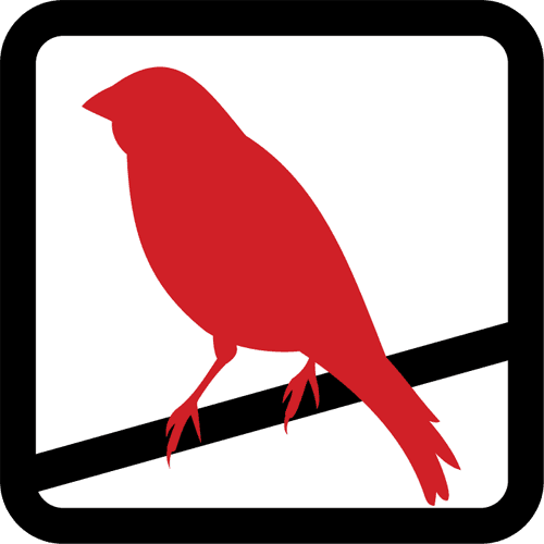 红色金丝雀标志